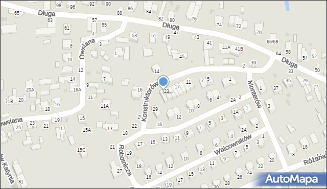 Częstochowa, Konstruktorów, 25, mapa Częstochowy