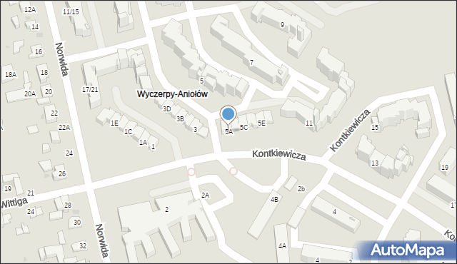 Częstochowa, Kontkiewicza Stanisława, prof., 5A, mapa Częstochowy