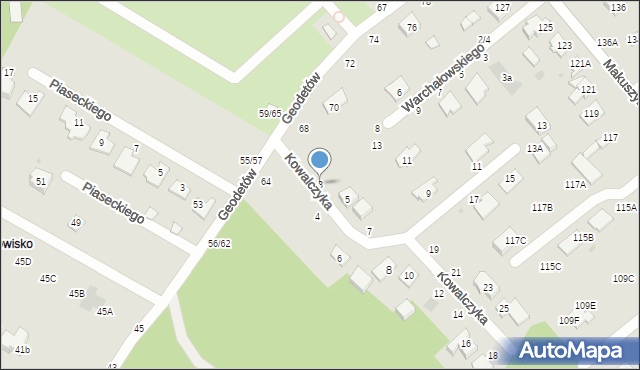 Częstochowa, Kowalczyka Zygmunta, prof., 3, mapa Częstochowy