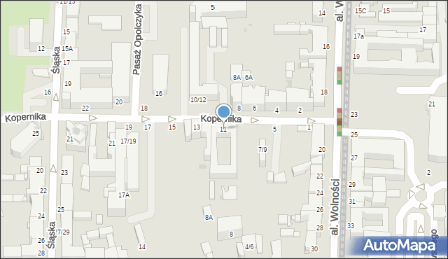 Częstochowa, Kopernika Mikołaja, 11, mapa Częstochowy