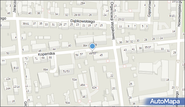 Częstochowa, Kopernika Mikołaja, 49/53, mapa Częstochowy