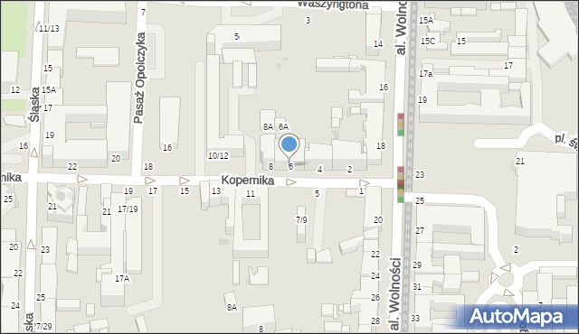 Częstochowa, Kopernika Mikołaja, 6, mapa Częstochowy