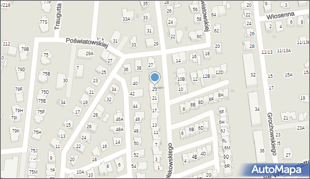 Częstochowa, Kołakowskiego Jerzego Władysława, prof., dr., inż., 23, mapa Częstochowy