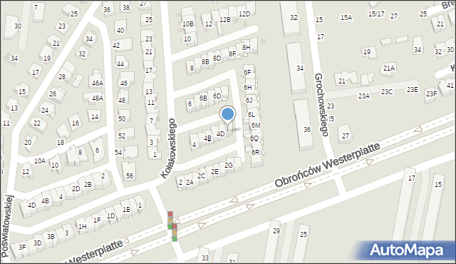 Częstochowa, Kołakowskiego Jerzego Władysława, prof., dr., inż., 4E, mapa Częstochowy