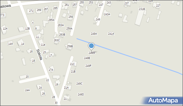 Częstochowa, Konwaliowa, 249G, mapa Częstochowy