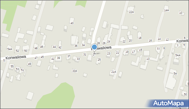 Częstochowa, Konwaliowa, 27, mapa Częstochowy