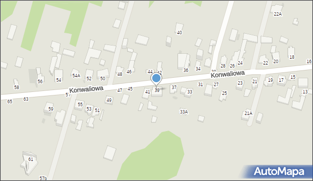 Częstochowa, Konwaliowa, 39, mapa Częstochowy