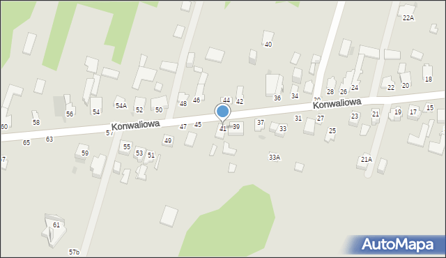 Częstochowa, Konwaliowa, 41, mapa Częstochowy