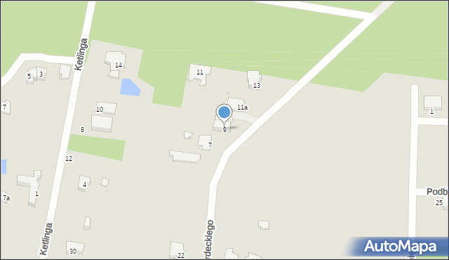 Człuchów, Kordeckiego Augustyna, ks., 9, mapa Człuchów