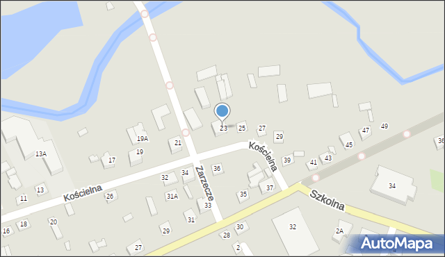 Czyżew, Kościelna, 23, mapa Czyżew