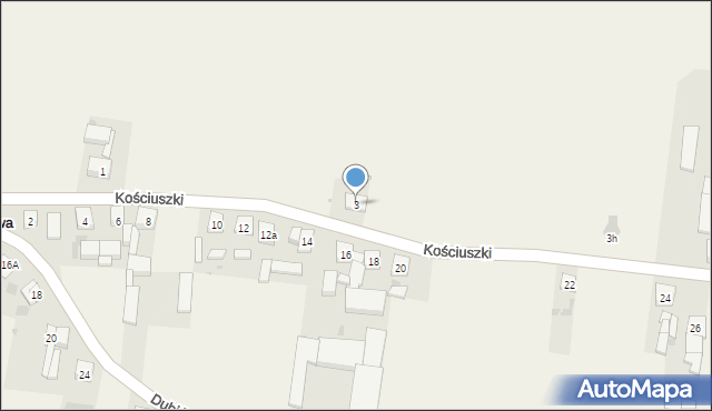 Dąbrowa, Kościuszki Tadeusza, gen., 3, mapa Dąbrowa