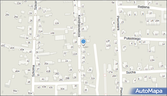 Dąbrowa Górnicza, Kondratowicza, 21, mapa Dąbrowa Górnicza