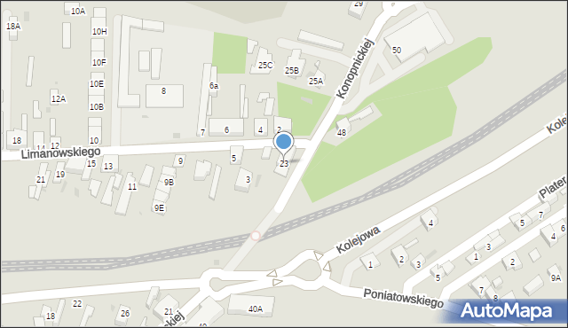 Dąbrowa Górnicza, Konopnickiej Marii, 23, mapa Dąbrowa Górnicza