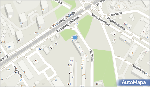 Dąbrowa Górnicza, Korczaka Janusza, 1II, mapa Dąbrowa Górnicza