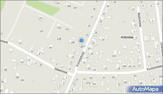 Dąbrowa Górnicza, Konstytucji, 19, mapa Dąbrowa Górnicza