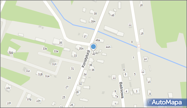 Dąbrowa Górnicza, Konstytucji, 42, mapa Dąbrowa Górnicza