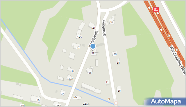 Dąbrowa Górnicza, Konstytucji, 48, mapa Dąbrowa Górnicza