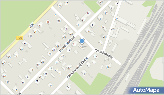 Dąbrowa Górnicza, Kontkiewicza Stanisława, 6, mapa Dąbrowa Górnicza