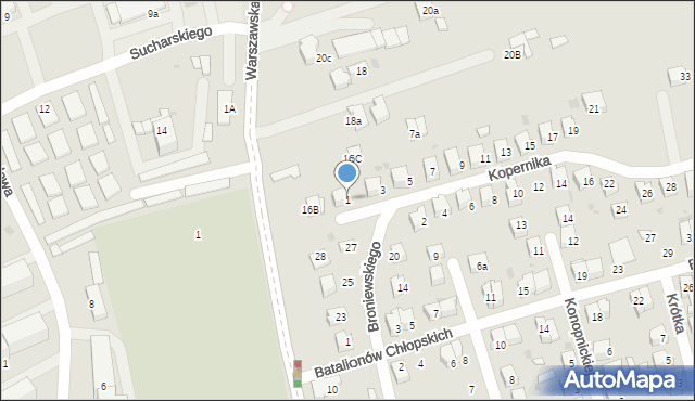 Dąbrowa Tarnowska, Kopernika Mikołaja, 1, mapa Dąbrowa Tarnowska