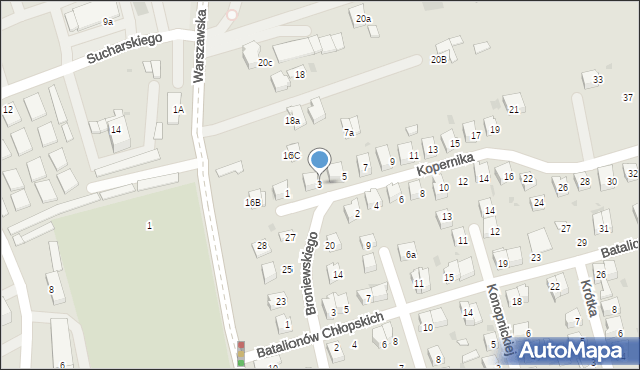 Dąbrowa Tarnowska, Kopernika Mikołaja, 3, mapa Dąbrowa Tarnowska