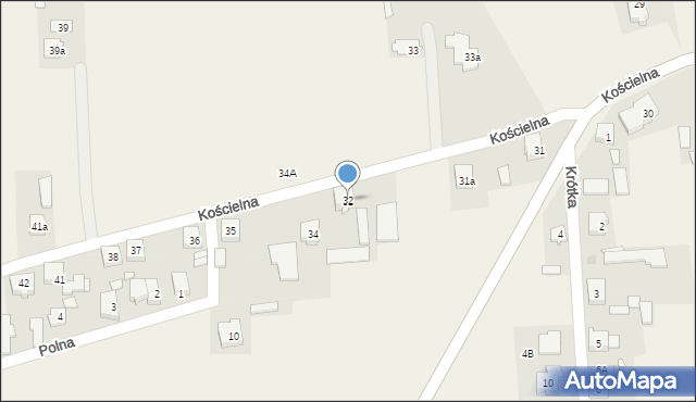 Dąbrówka, Kościelna, 32, mapa Dąbrówka