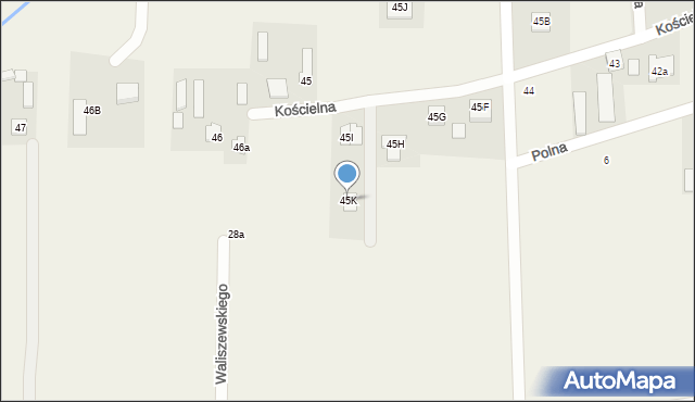 Dąbrówka, Kościelna, 45K, mapa Dąbrówka