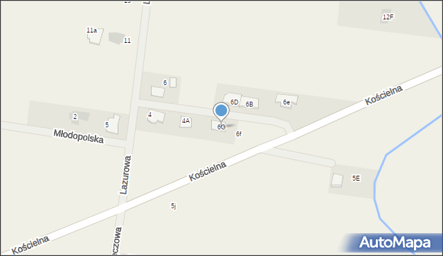 Dąbrówka, Kościelna, 6G, mapa Dąbrówka