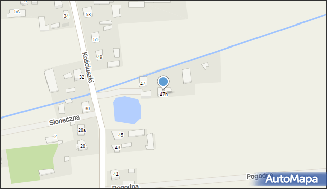 Dąbrówka, Kościuszki Tadeusza, gen., 47b, mapa Dąbrówka