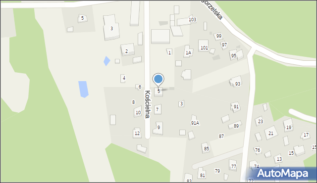 Dąbrówka, Kościelna, 5, mapa Dąbrówka