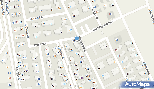 Dąbrówka, Komornicka, 32A, mapa Dąbrówka