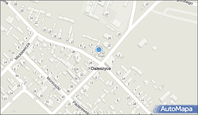 Daleszyce, Kościelna, 24, mapa Daleszyce