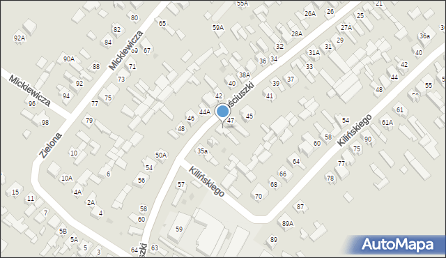 Daleszyce, Kościuszki Tadeusza, gen., 49, mapa Daleszyce