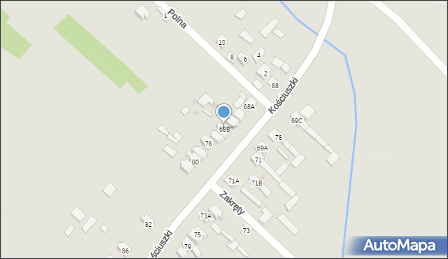 Daleszyce, Kościuszki Tadeusza, gen., 68B, mapa Daleszyce