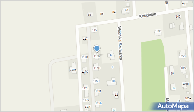 Dębe Wielkie, Kościelna, 115b, mapa Dębe Wielkie