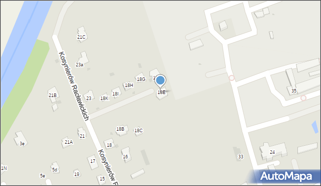 Dębica, Kosynierów Racławickich, 18E, mapa Dębicy