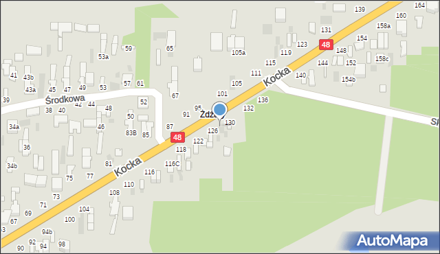 Dęblin, Kocka, 128, mapa Dęblin