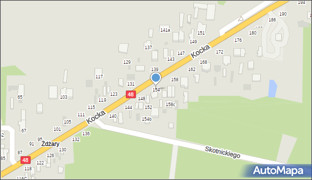 Dęblin, Kocka, 154, mapa Dęblin