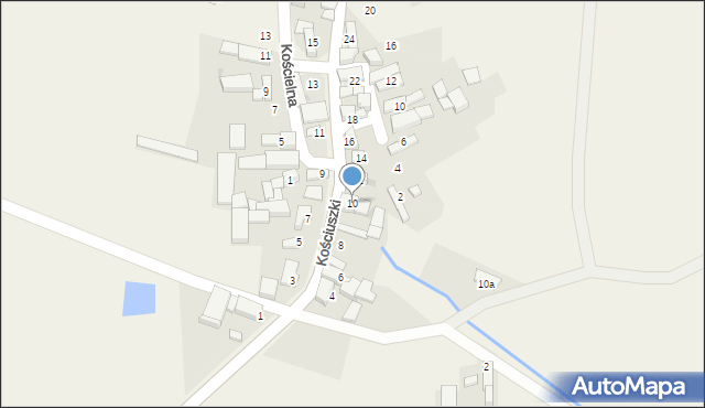 Debrzyca, Kościuszki Tadeusza, gen., 10, mapa Debrzyca