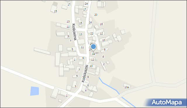 Debrzyca, Kościuszki Tadeusza, gen., 14, mapa Debrzyca