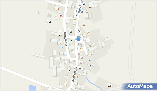 Debrzyca, Kościuszki Tadeusza, gen., 20, mapa Debrzyca