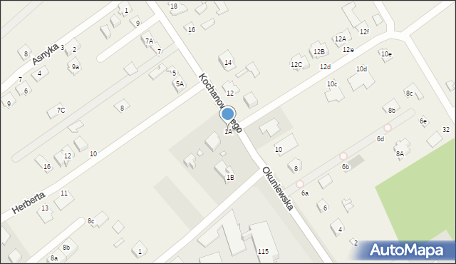 Długa Kościelna, Kochanowskiego Jana, 1A, mapa Długa Kościelna