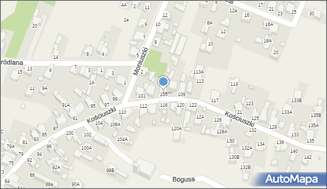 Dobieszowice, Kościuszki Tadeusza, gen., 105, mapa Dobieszowice