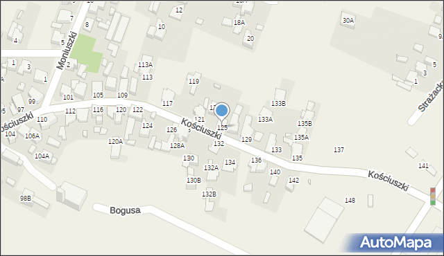 Dobieszowice, Kościuszki Tadeusza, gen., 125, mapa Dobieszowice