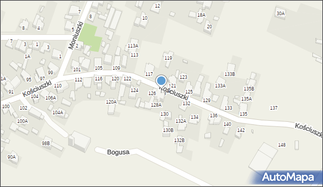 Dobieszowice, Kościuszki Tadeusza, gen., 128, mapa Dobieszowice