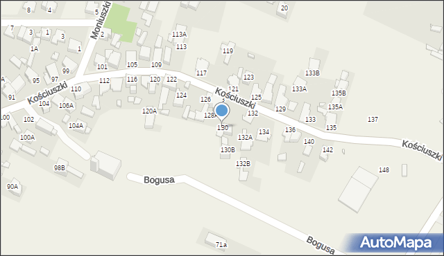 Dobieszowice, Kościuszki Tadeusza, gen., 130, mapa Dobieszowice