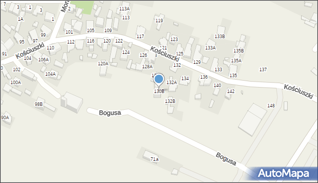 Dobieszowice, Kościuszki Tadeusza, gen., 130B, mapa Dobieszowice