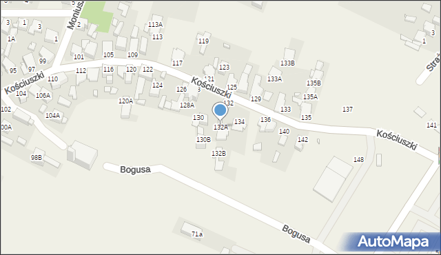 Dobieszowice, Kościuszki Tadeusza, gen., 132A, mapa Dobieszowice