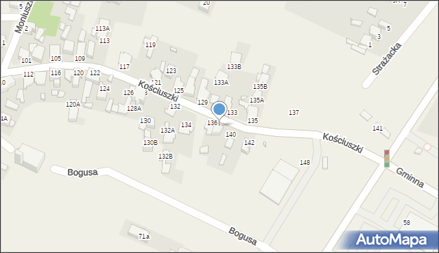 Dobieszowice, Kościuszki Tadeusza, gen., 138, mapa Dobieszowice