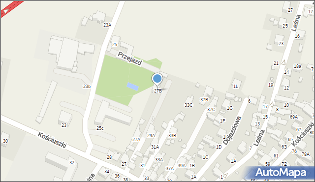 Dobieszowice, Kościuszki Tadeusza, gen., 27B, mapa Dobieszowice