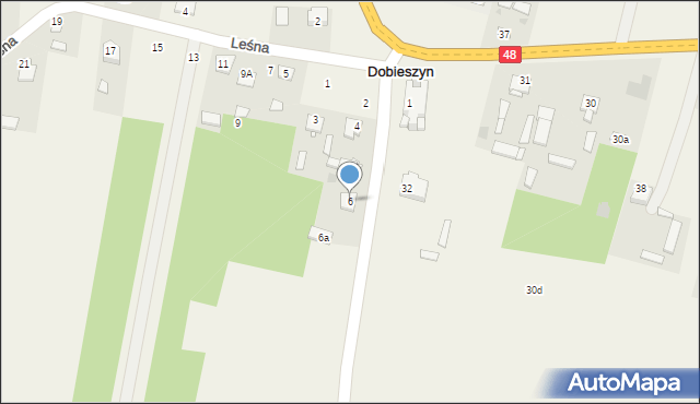 Dobieszyn, Kościelna, 6, mapa Dobieszyn